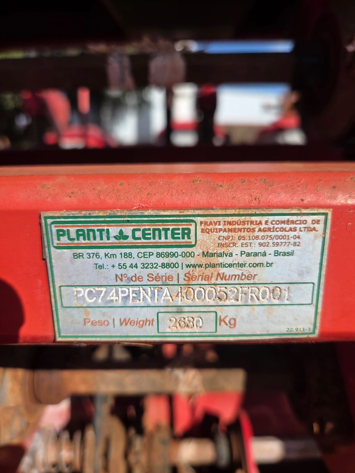 Plantadeira Planticenter Penta 4 PC-7/4 Titan 7 Linhas 2016